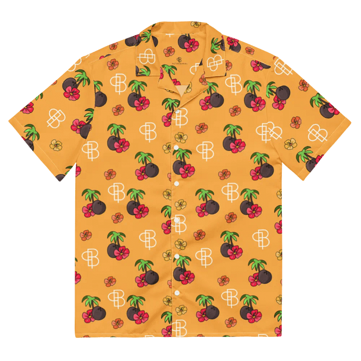 Orange Tropical Island Hawaiian Shirt product image (2)