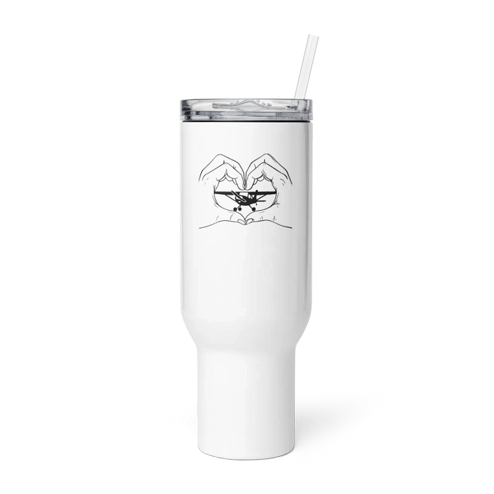 Heart hands Airplane Travel Mug product image (4)