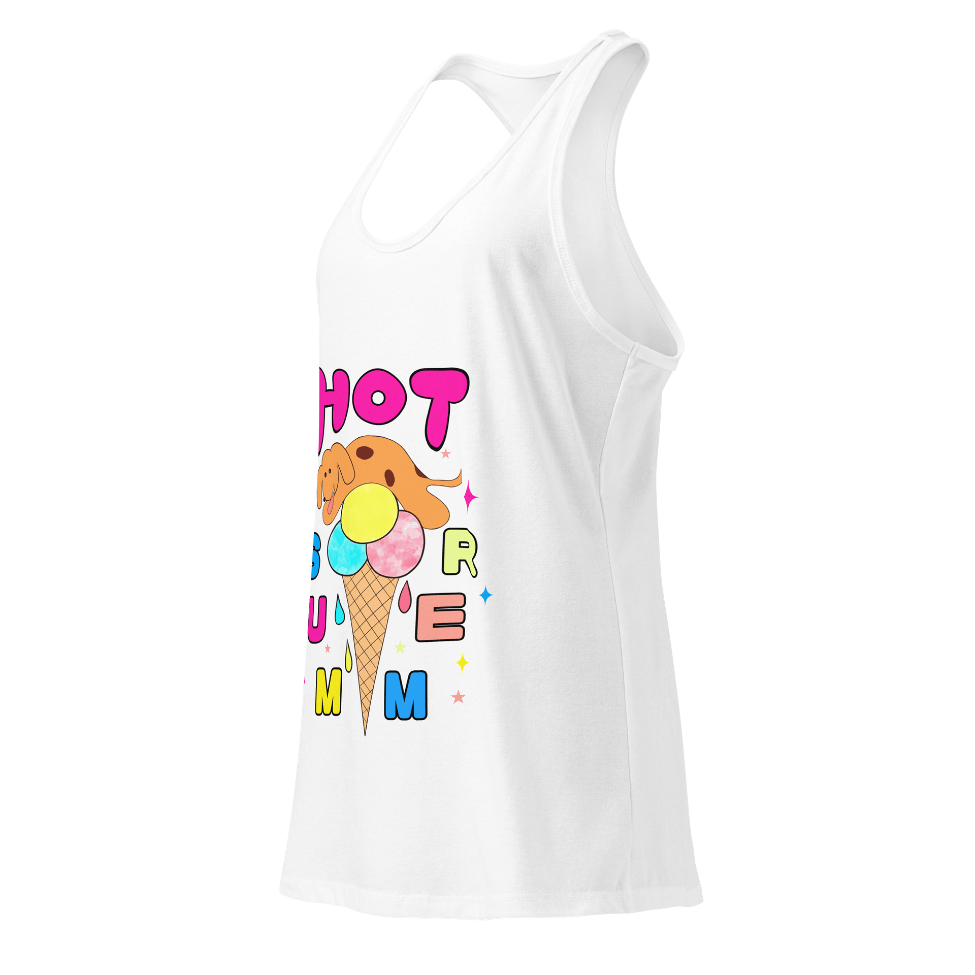 Hot Summer Dog Racerback Tank product image (27)