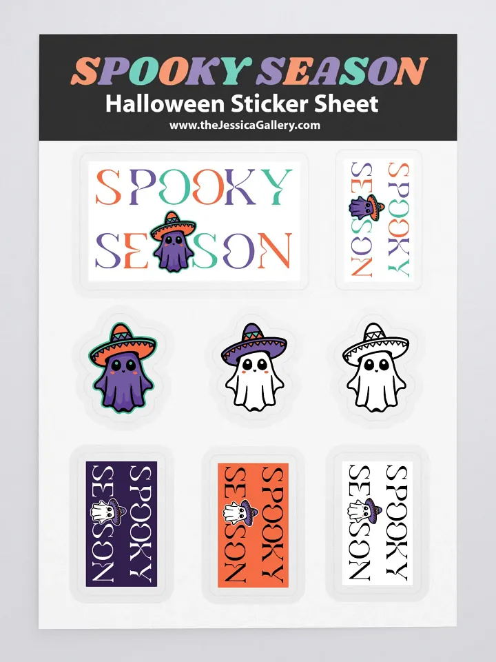 Spooky Season Sombrero Ghost Sticker Sheet product image (1)