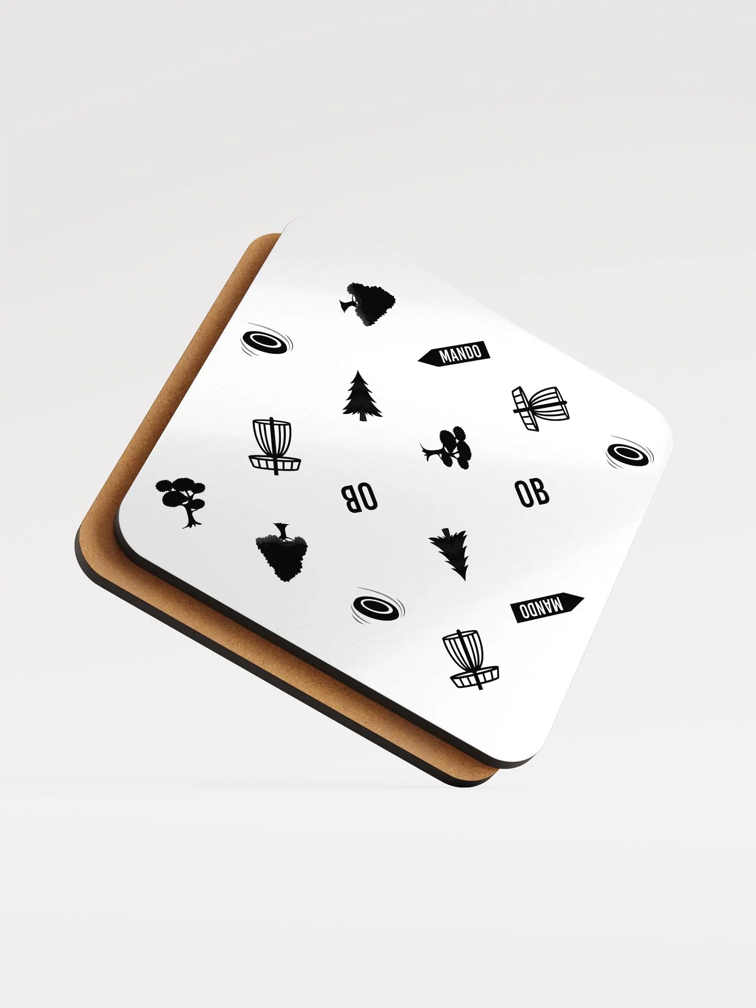 Disc Golf objects - Glossed Cork Coaster product image (5)