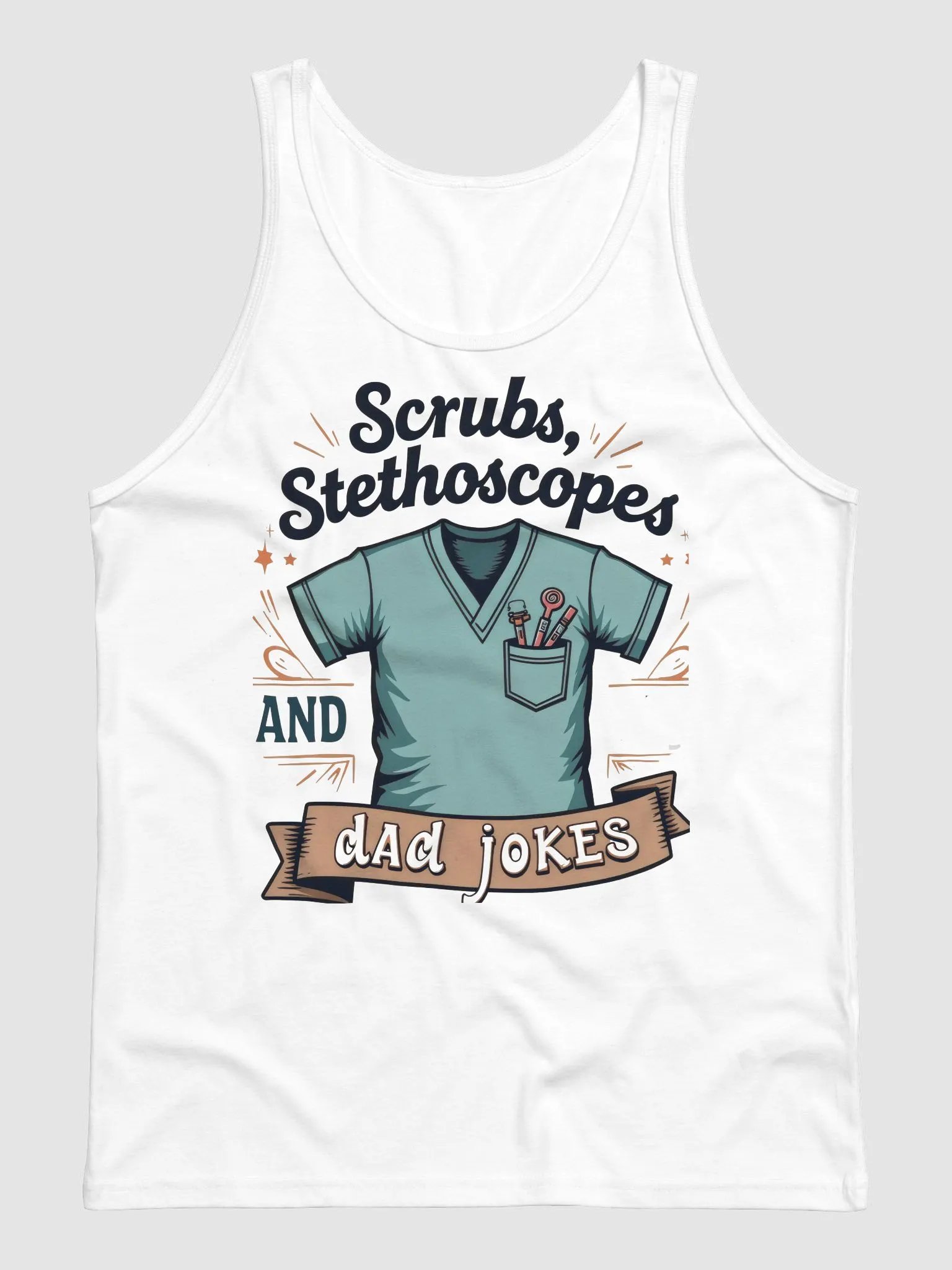 Medical Scrubs and Dad Jokes Tank product image (3)