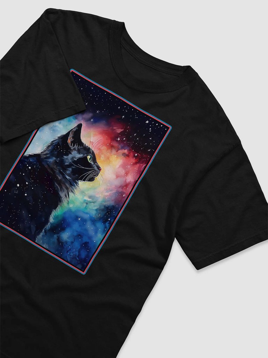 Colorful Black Cat And Night Sky T-Shirt product image (4)