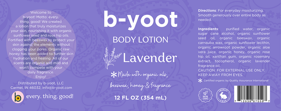 b-yoot® Organic Lavender Body Lotion product image (5)