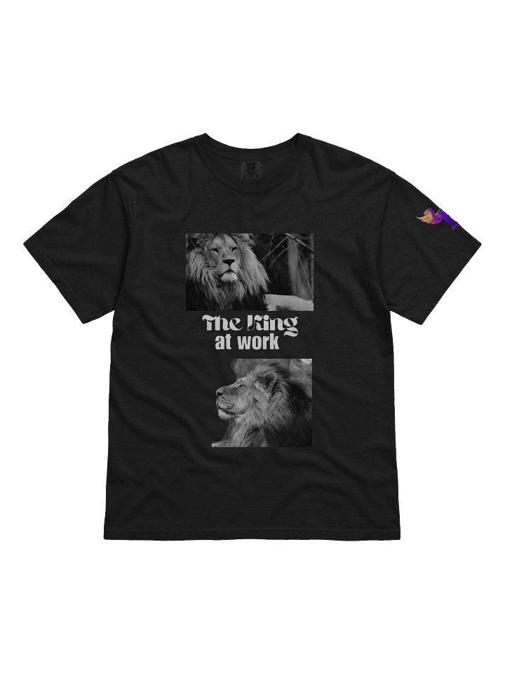 The king at work: t-shirt product image (1)