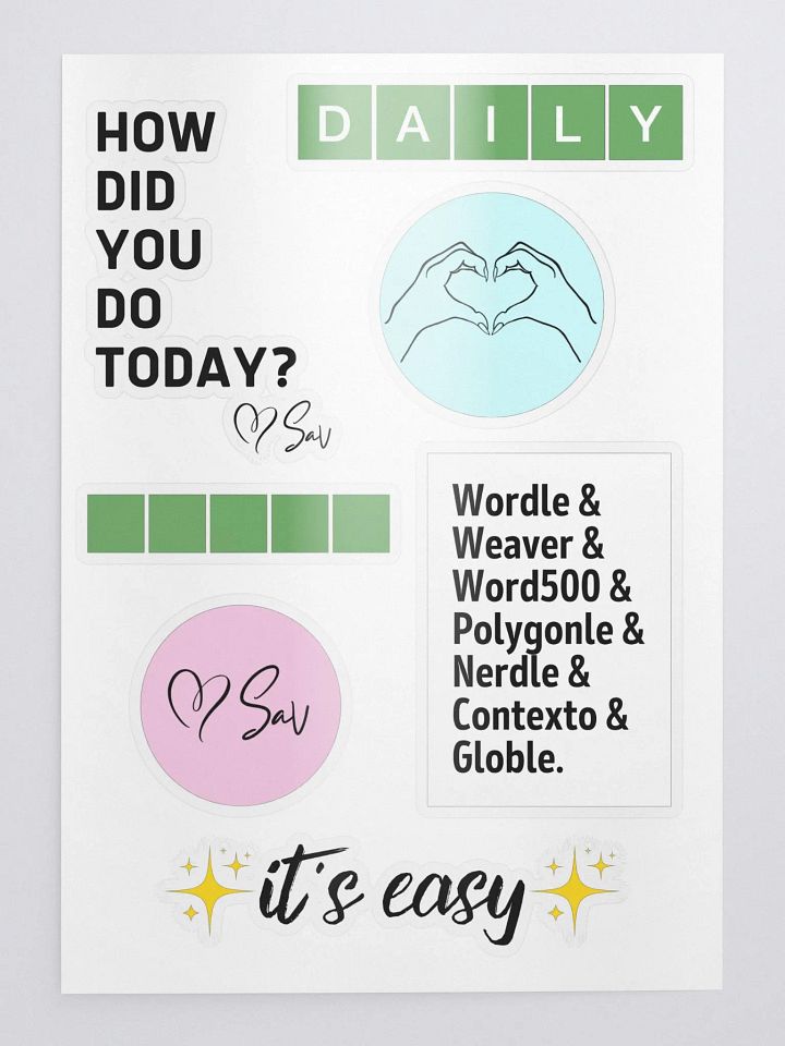 Sav Sticker Sheet product image (1)