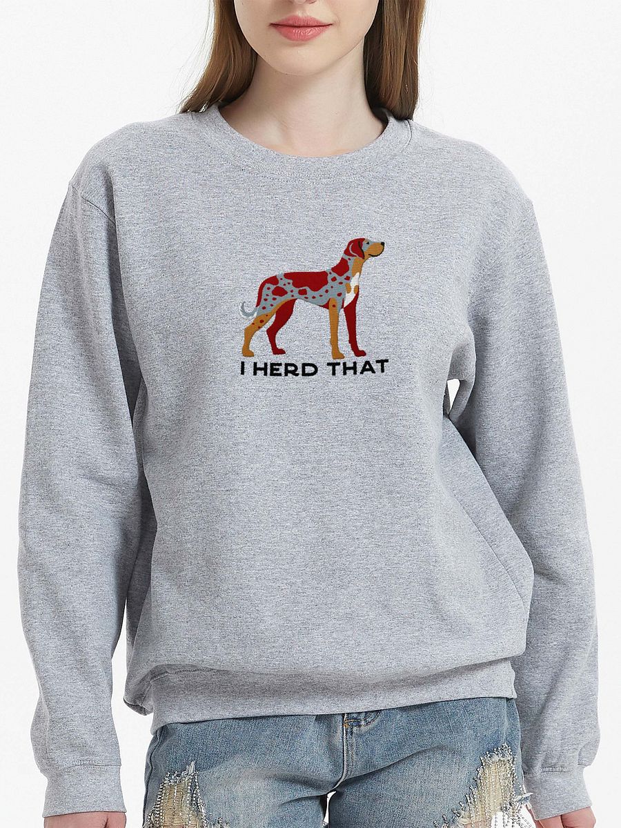 I Herd That Sweatshirt (Embroidered) of a Catahoula Leopard Dog(Red Merle) product image (2)
