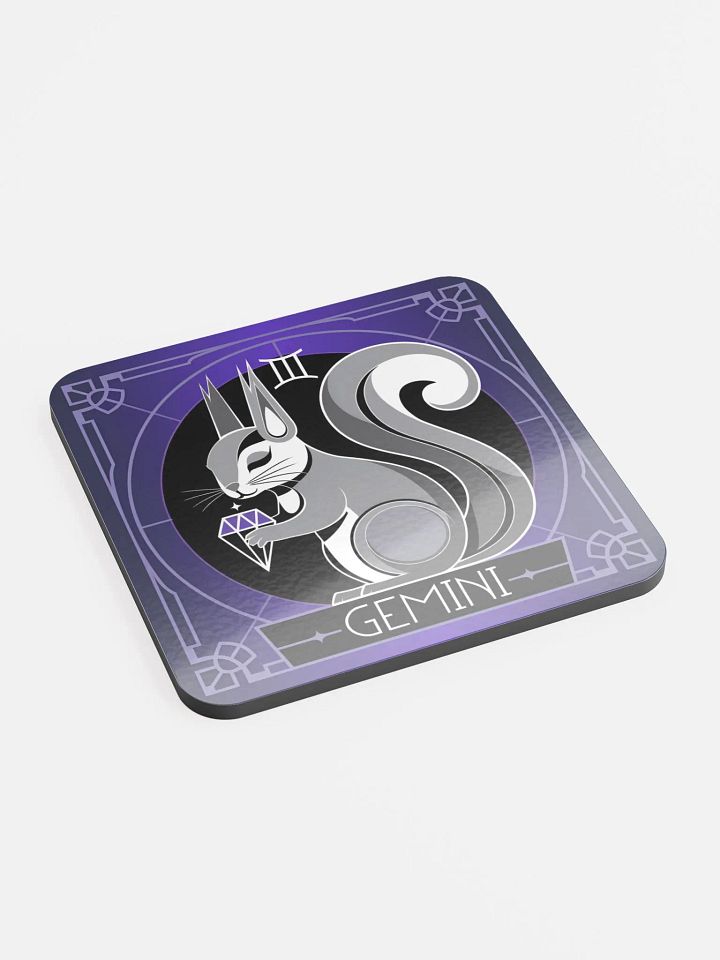 Coaster or micro art piece: libra pooky with gem product image (2)