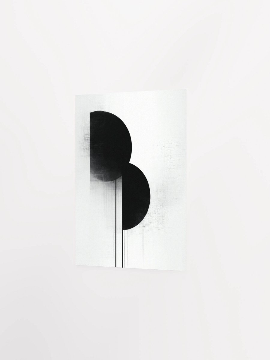 Eclipse of Contrast Poster | Black & White Abstract Minimalist Wall Art Print, Modern Monochrome Print product image (16)