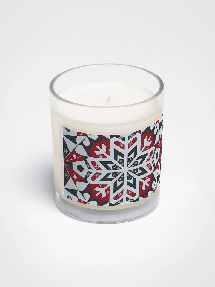 Snowflake patterned Soy Wax Candle product image (2)