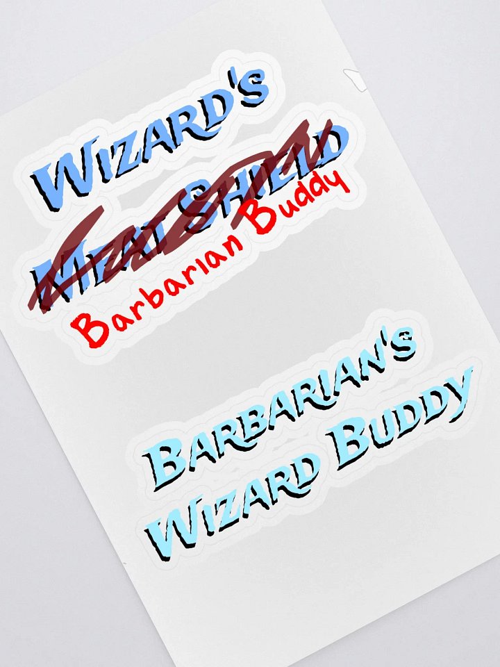 Barbarian's Wizard Buddy Sticker Sheet product image (1)