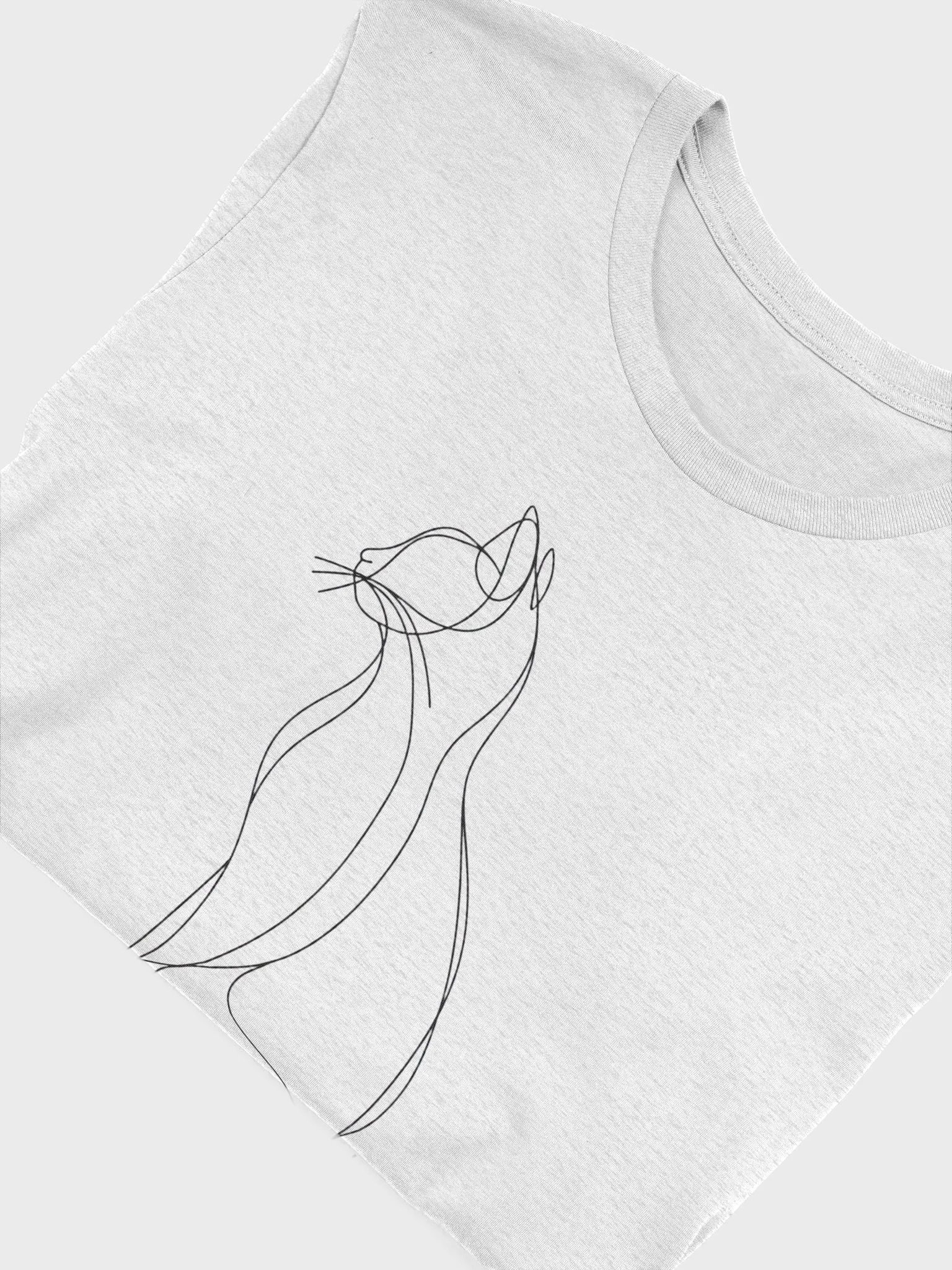 Minimalist Line Art Cat Outline T-Shirt product image (46)