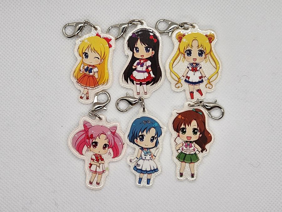 Acrylic Sailor Moon Stitch Markers for crochet or knitting product image (1)