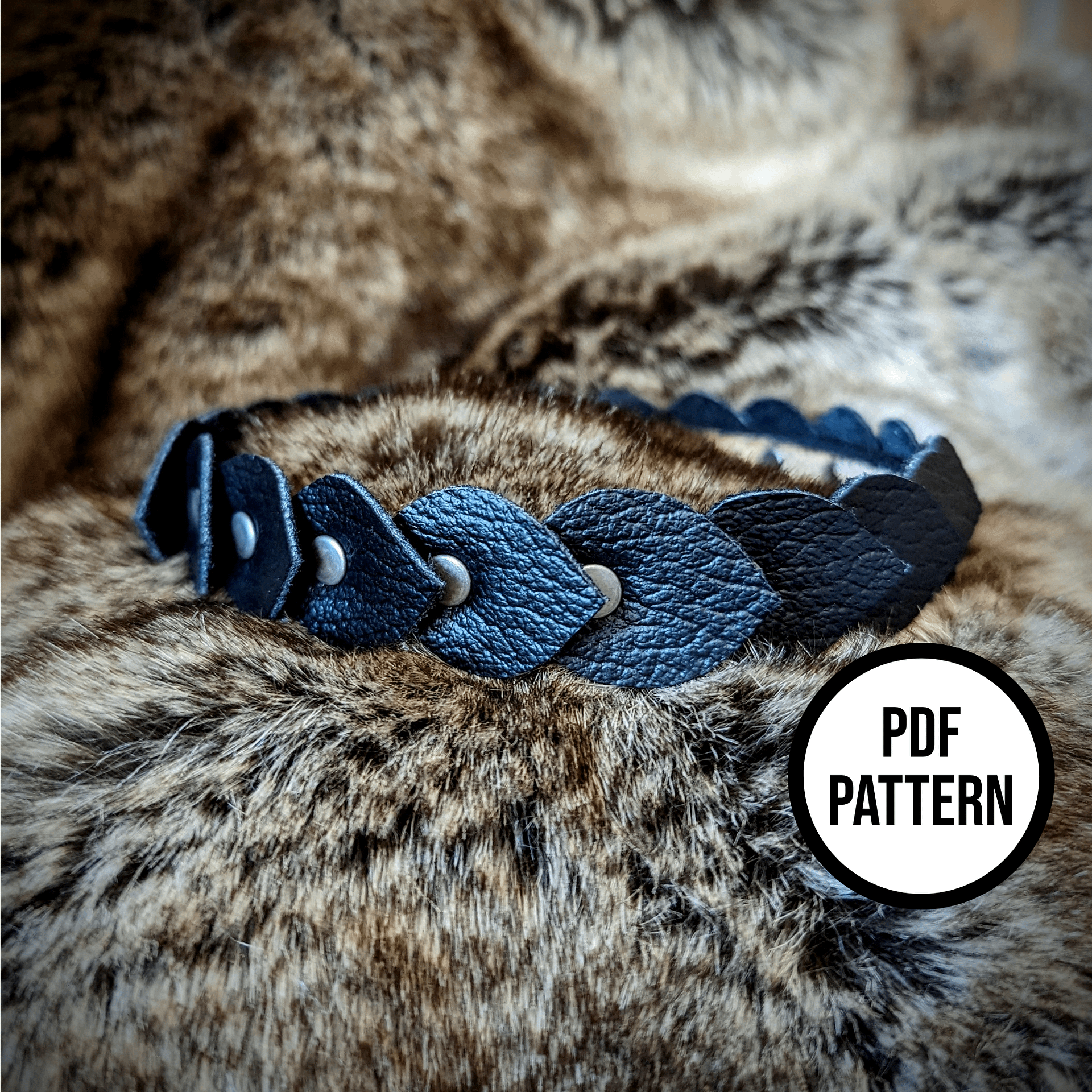 Dragon Scale Leather Choker & Pendants: Cosplay PDF Pattern product image (3)