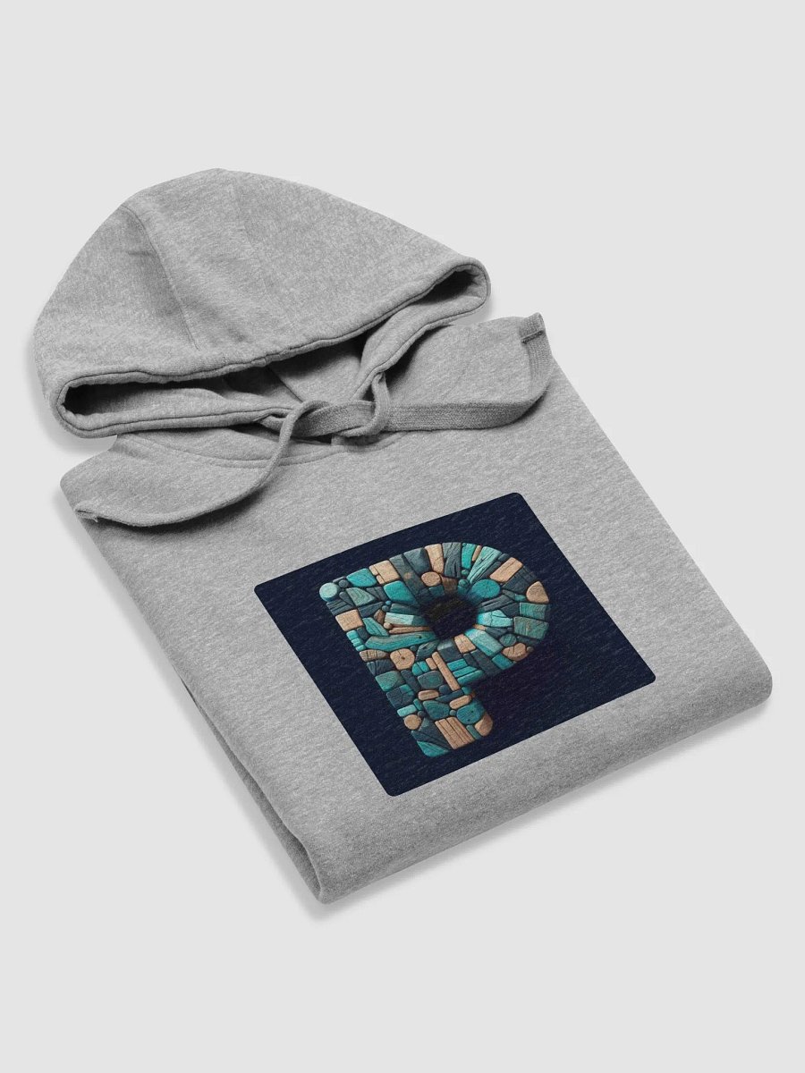 Dimensional Wooden Block 'P' Hoodie | AI Design initial P product image (5)