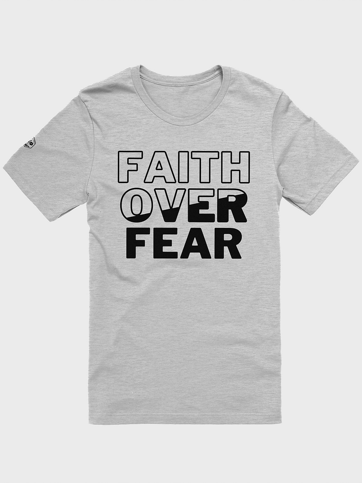 Faith Over Fear White Unisex Heavy Cotton Tee | Inspirational Graphic T-Shirt product image (3)