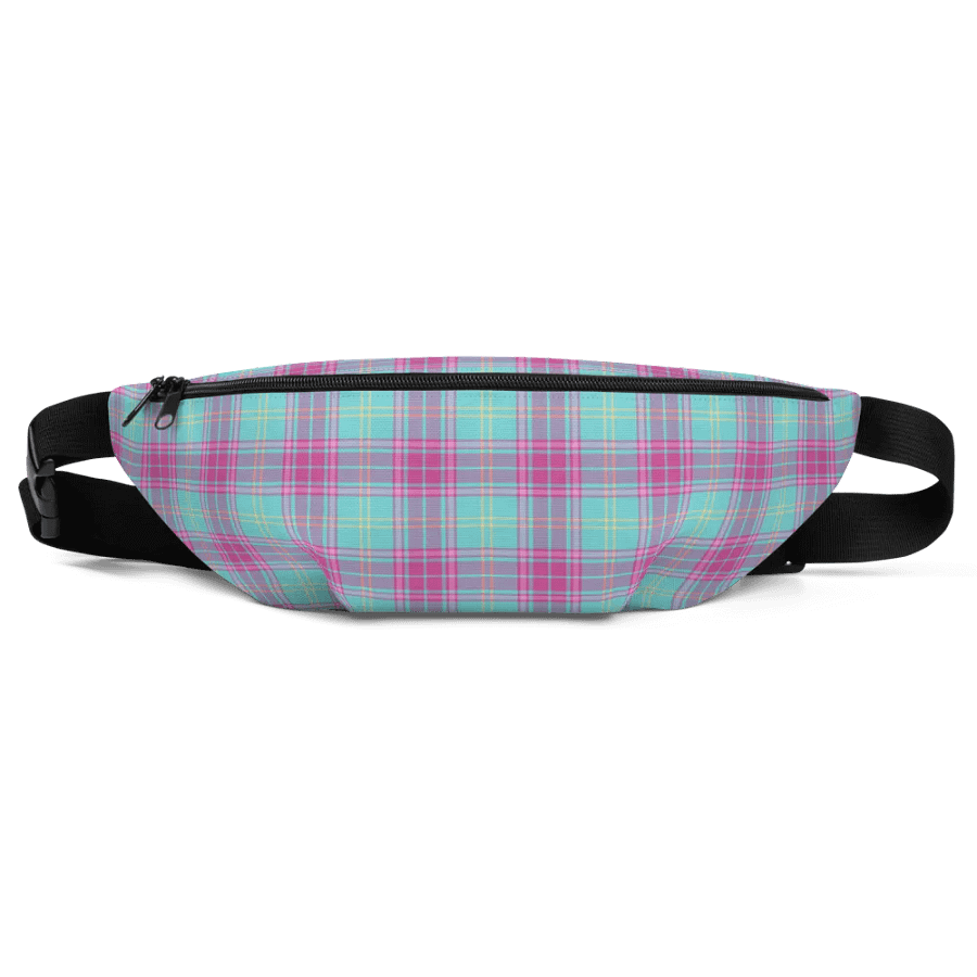 Hot Pink and Aqua Plaid Fanny Pack product image (2)