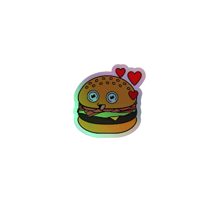 Lovestruck Burger Holographic Sticker Sheet product image (1)