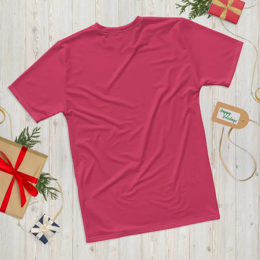 Plain Ruby Red True Summer Men's Crewneck Polyester Heavyweight Premium T-Shirt by Treasure Pie product image (12)