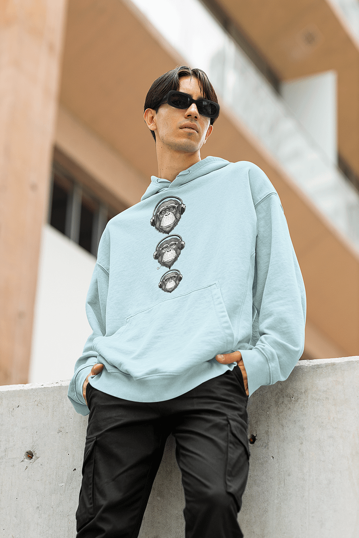 Monkey Business Hoodie Tri Chimp) product image (1)