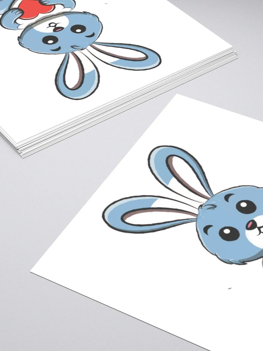 Valentine’s Day Bunny and Heart Sticker product image (4)