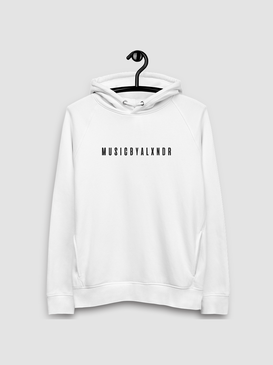 MusicByALXNDR Minimal Black Logo On White Stanley/Stella Eco Hoodie product image (2)
