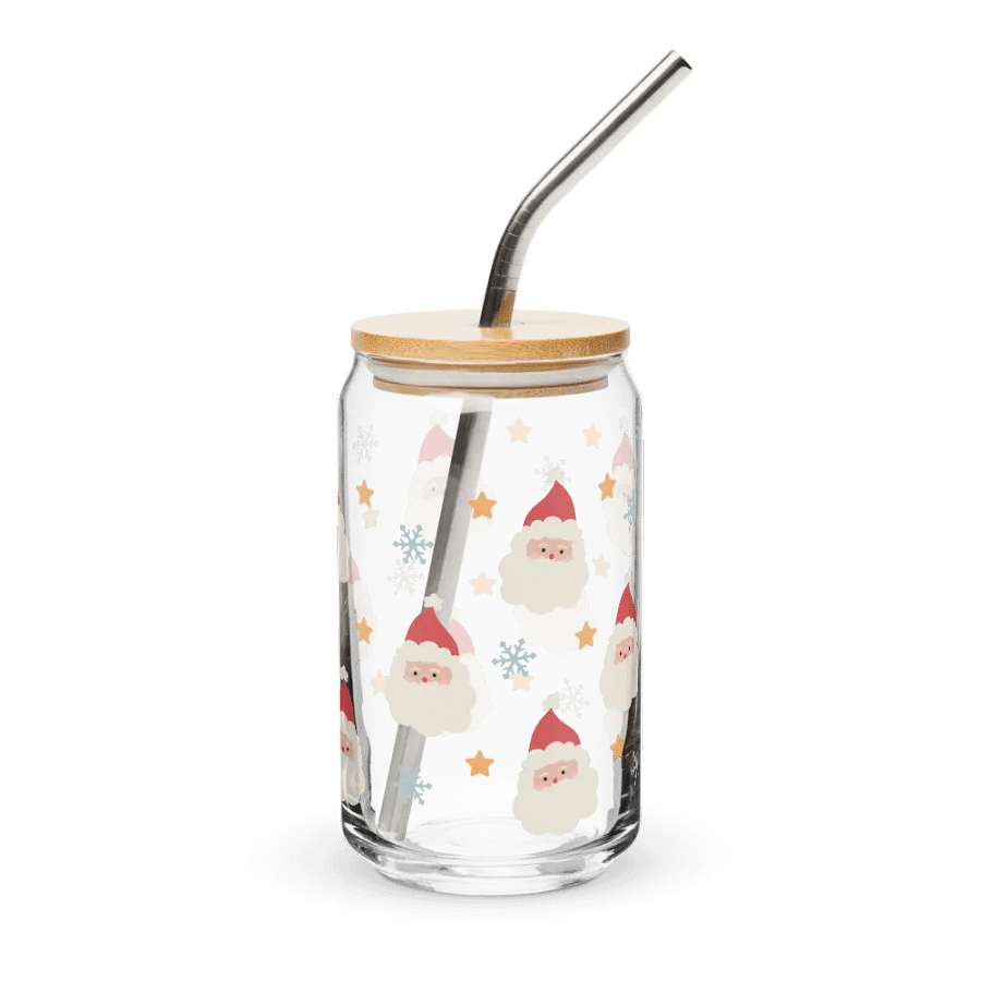 Classic Santa Face Can-Shaped Glass (16 oz) product image (3)
