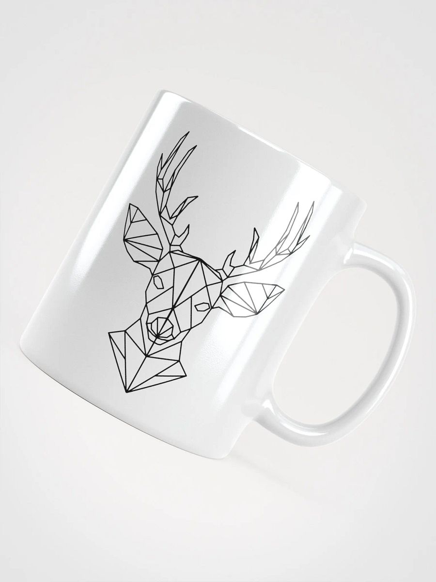 11oz Fractal Deer Emblem Mug - White product image (4)