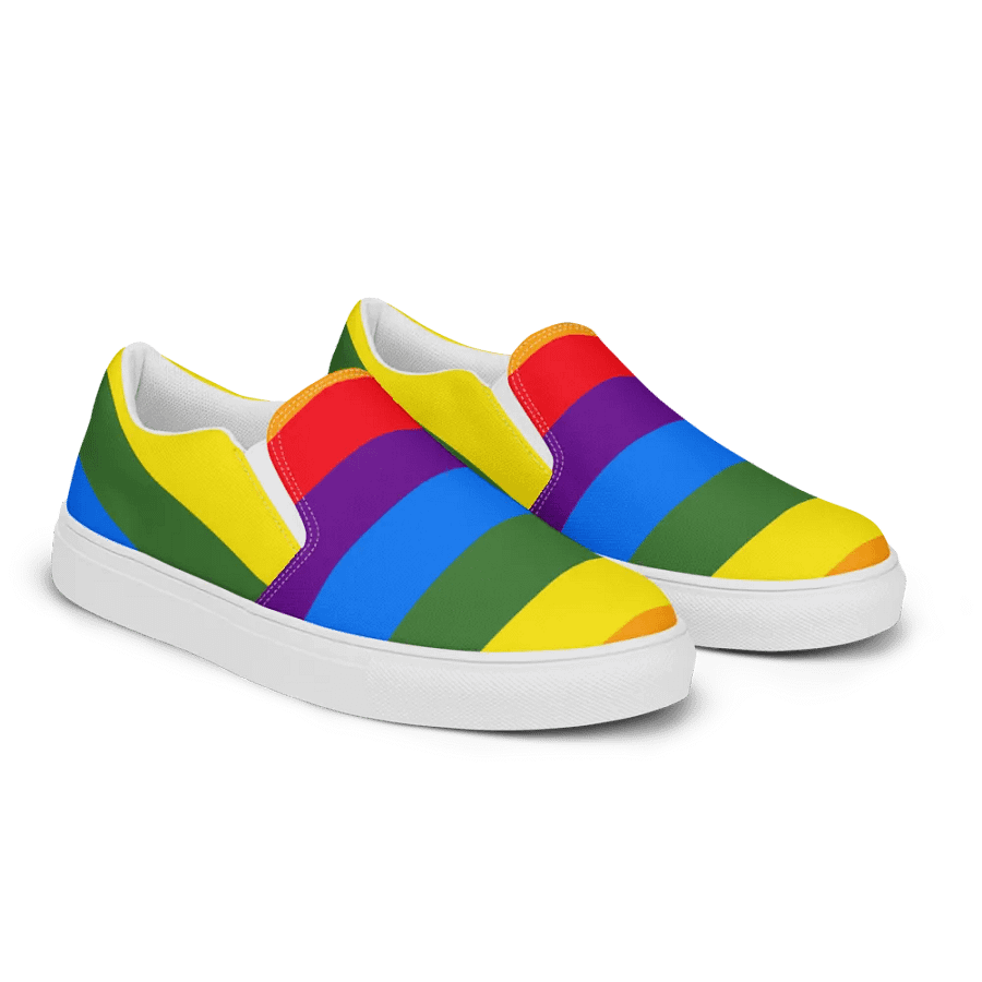 Rainbow Stride: Women's Slip-On Canvas Shoes product image (2)