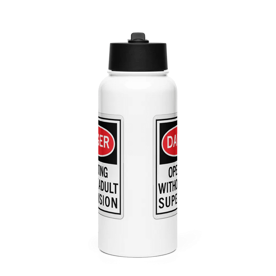 Adult Supervision Stainless Steel Water Bottle product image (1)