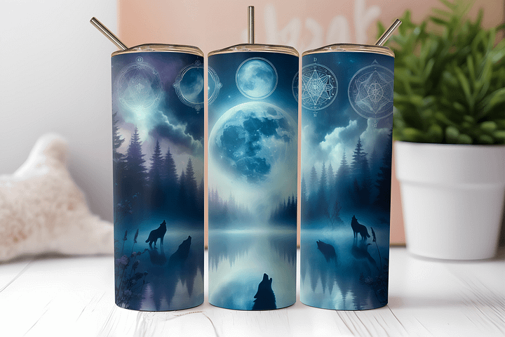 Moonlit Wilderness Stainless Steel Tumbler product image (2)
