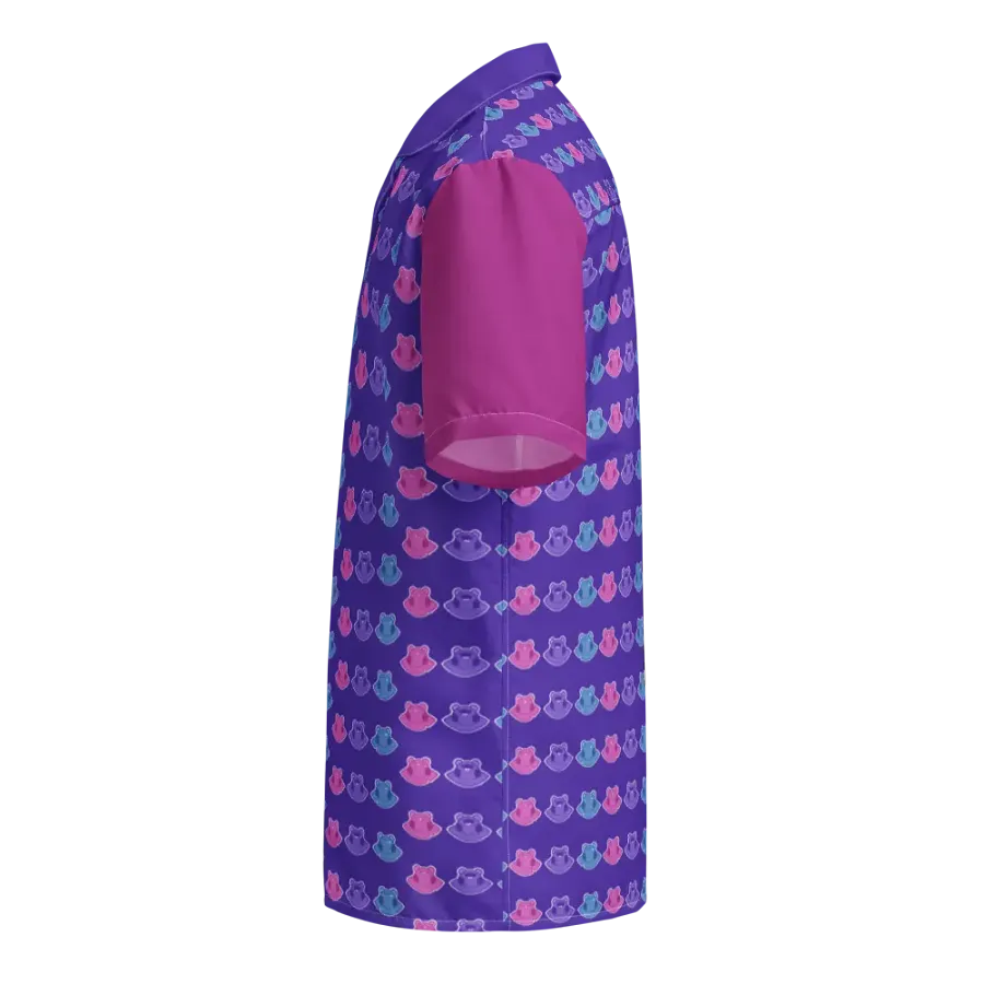 FROG TRIO COLOR BLOCK HAWAIIAN SHIRT product image (4)
