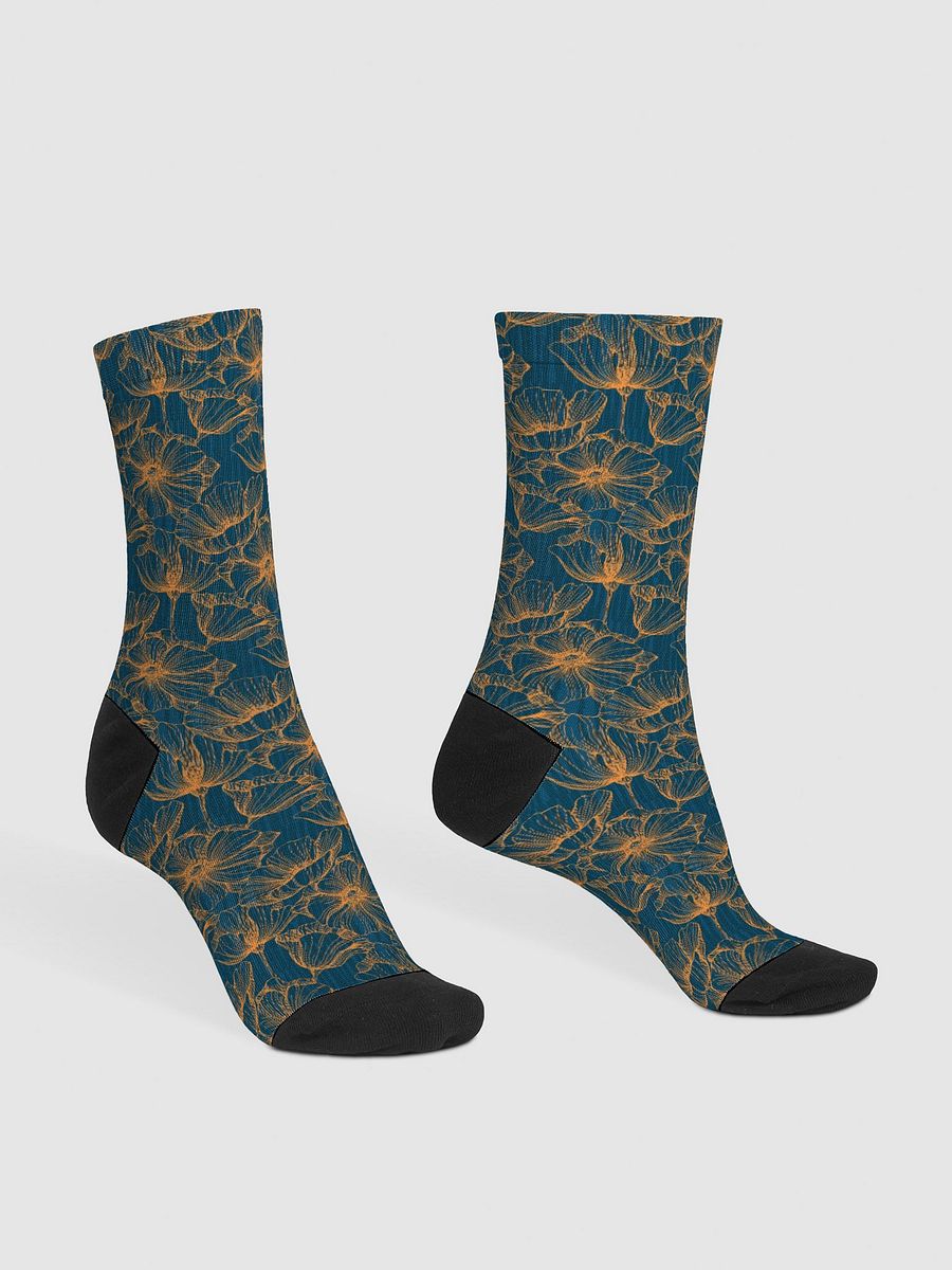 Dark Romantic Floral | Premium Sustainable Crew Socks product image (2)