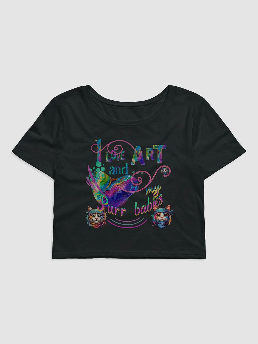 I love Art and my Purry babies crop top product image (1)