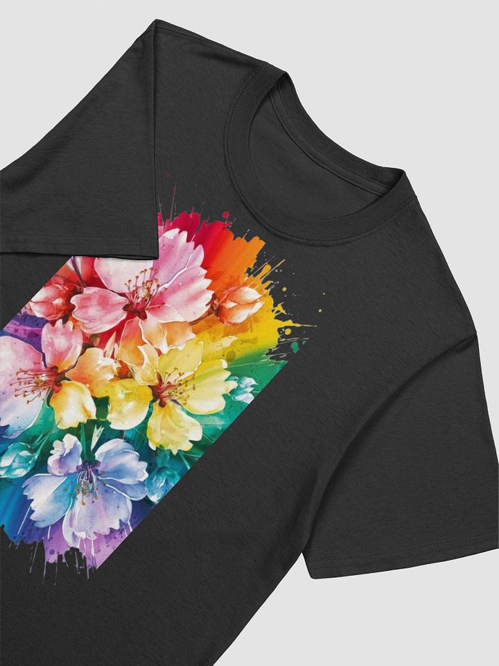 Rainbow Bouquet Watercolor T-Shirt product image (2)