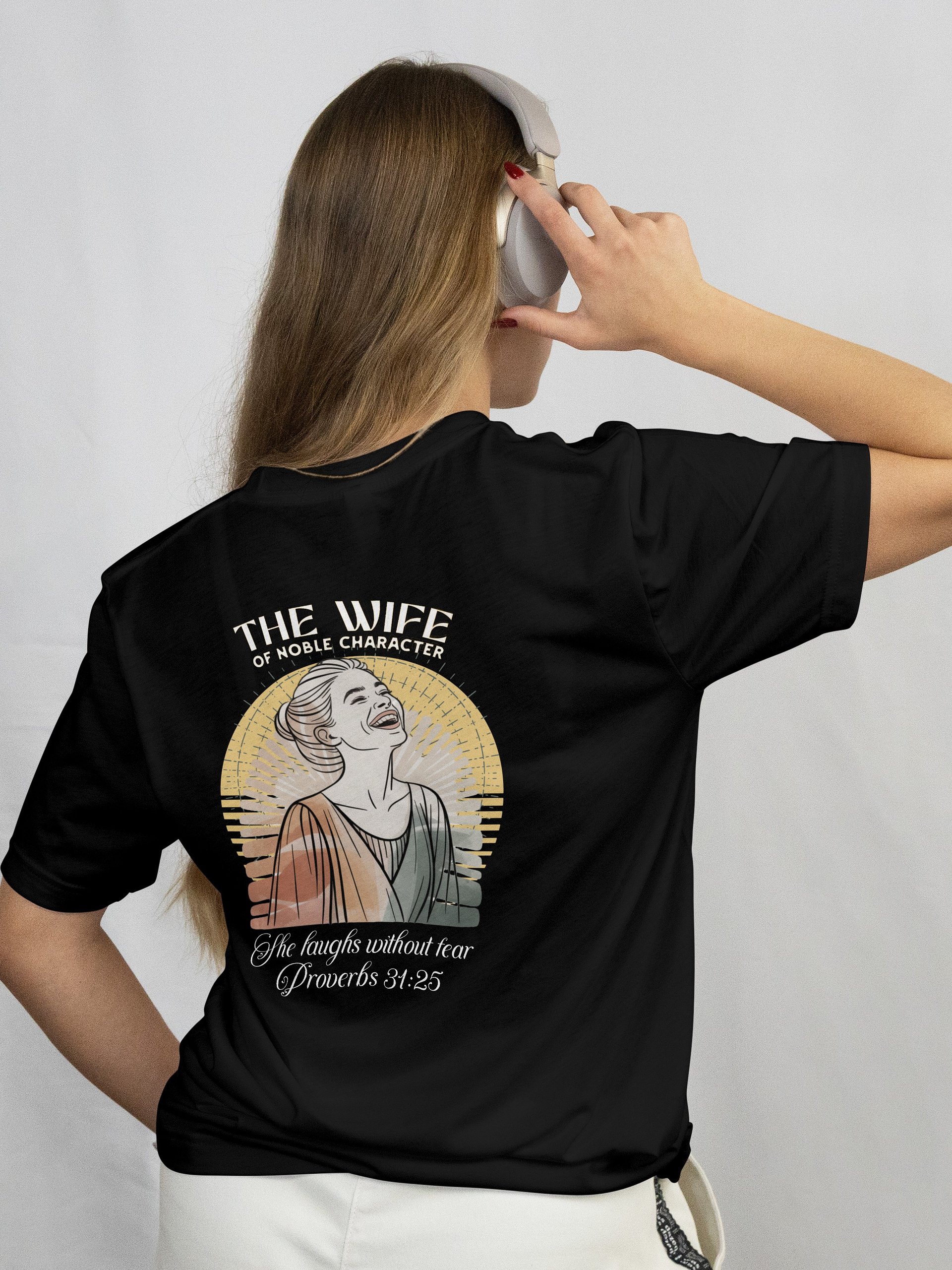 Proverbs 31:25 Women’s Tee "She Laughs Without Fear" product image (1)