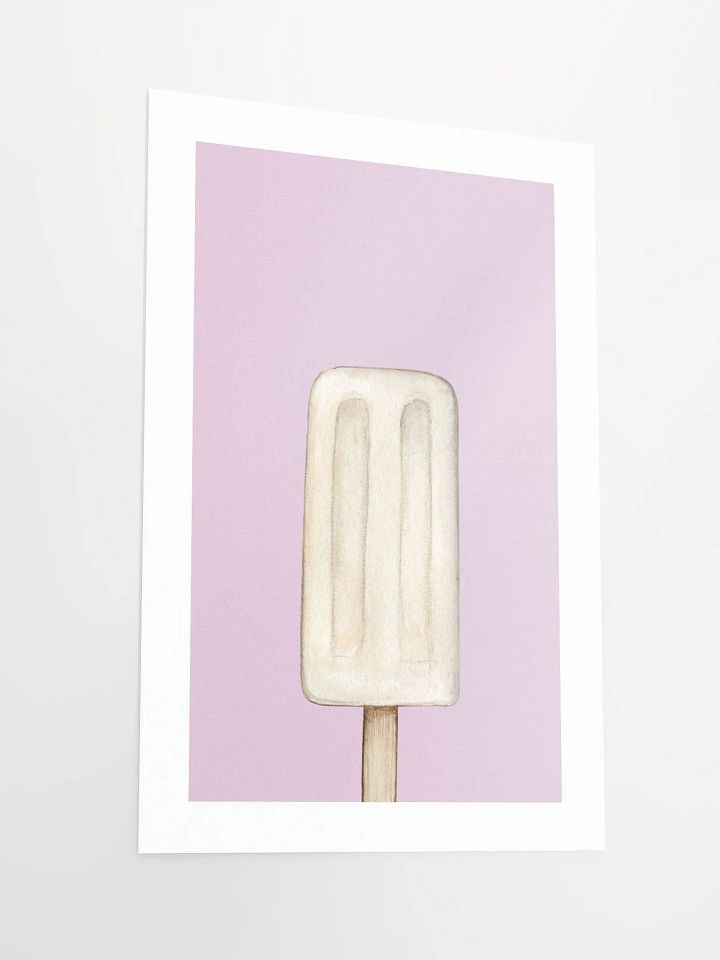 Minimalist White Popsicle on Lilac Background Wall Art product image (5)