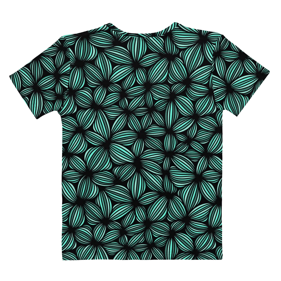 Weirdly Zen Tshirt - Green Flowers product image (3)