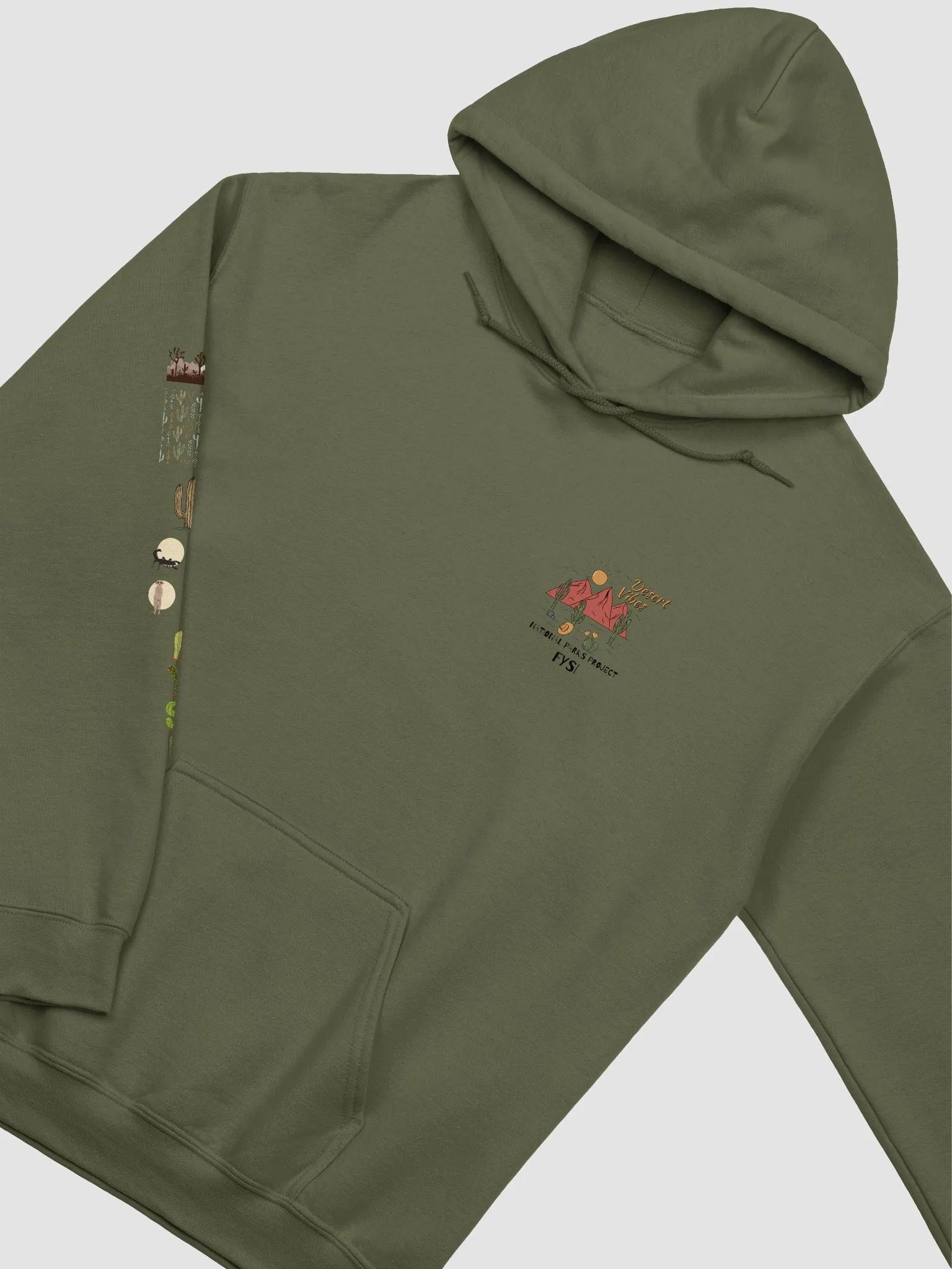 Desert Vibes Parks Project organic cotton hoodie product image (3)