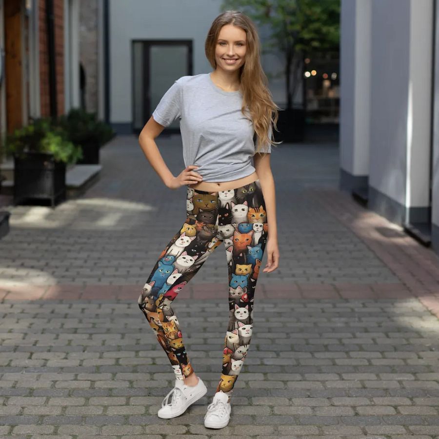 Leggings for Women – Cute Kittens Print for Adorable & Comfortable Style product image (7)