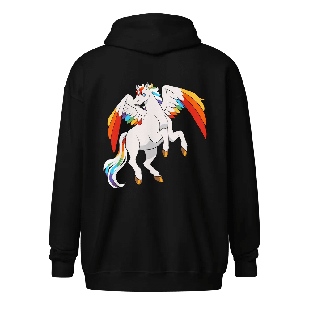 Rainbow Pegasus Unisex Zip Hoodie product image (2)