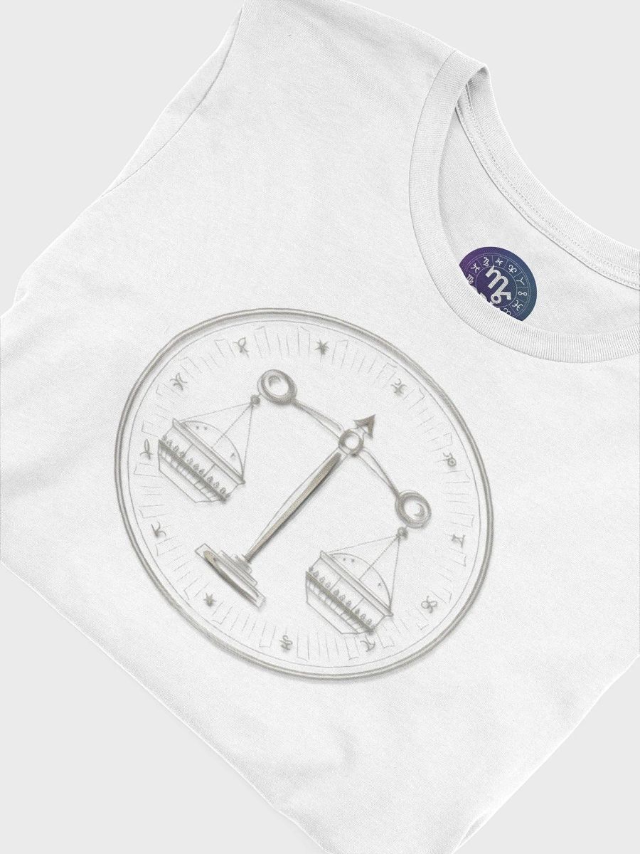 Unisex Libra Zodiac T-Shirt - Exclusive Minimalist Scales Design, Astrology Gift product image (107)