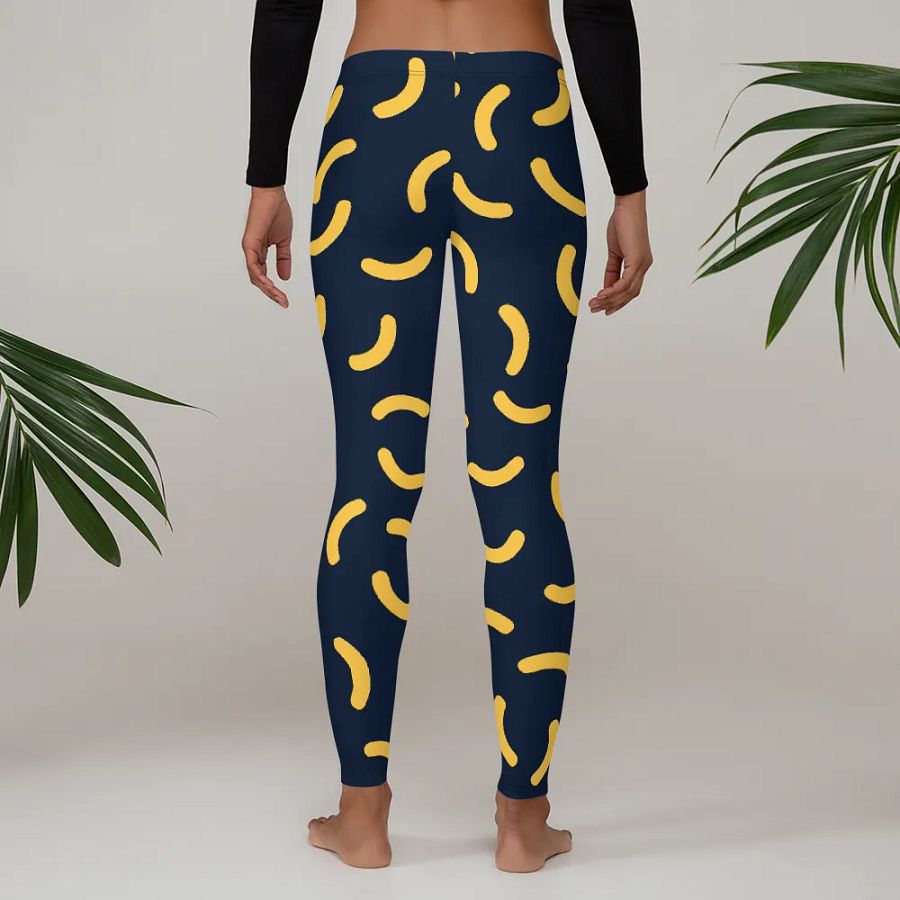 Curved Yellow Shapes All-Over Leggings product image (4)