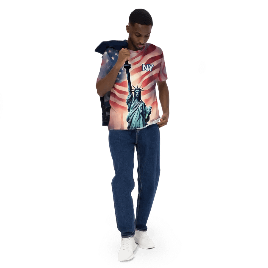 New York Statue of liberty./All-Over Print Crew Neck T-Shirt by Sublicolor product image (5)