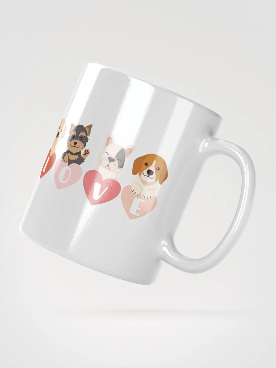 White Glossy Mug Cute Dogs product image (2)