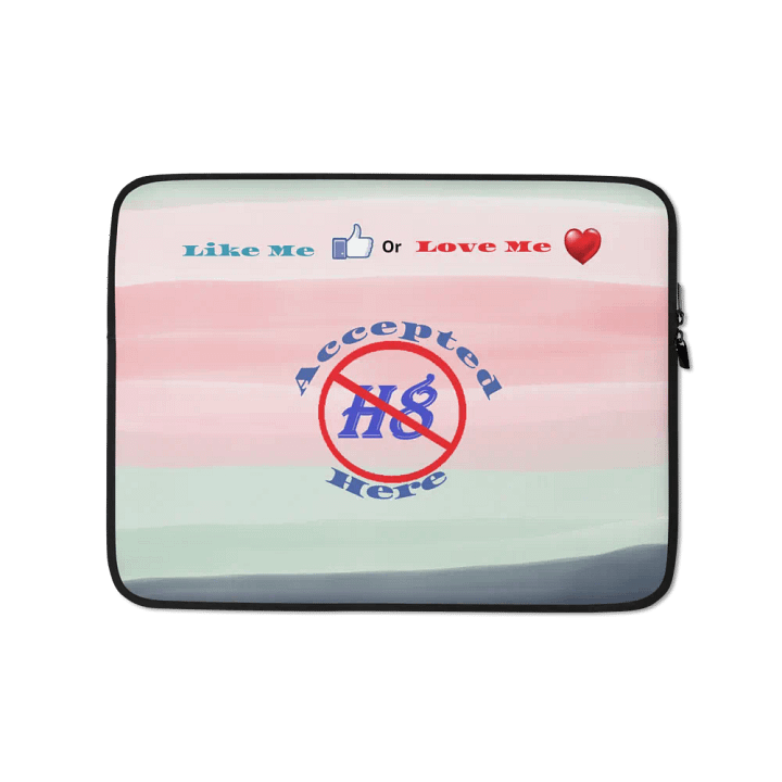 No Hate Laptop Cover product image (1)