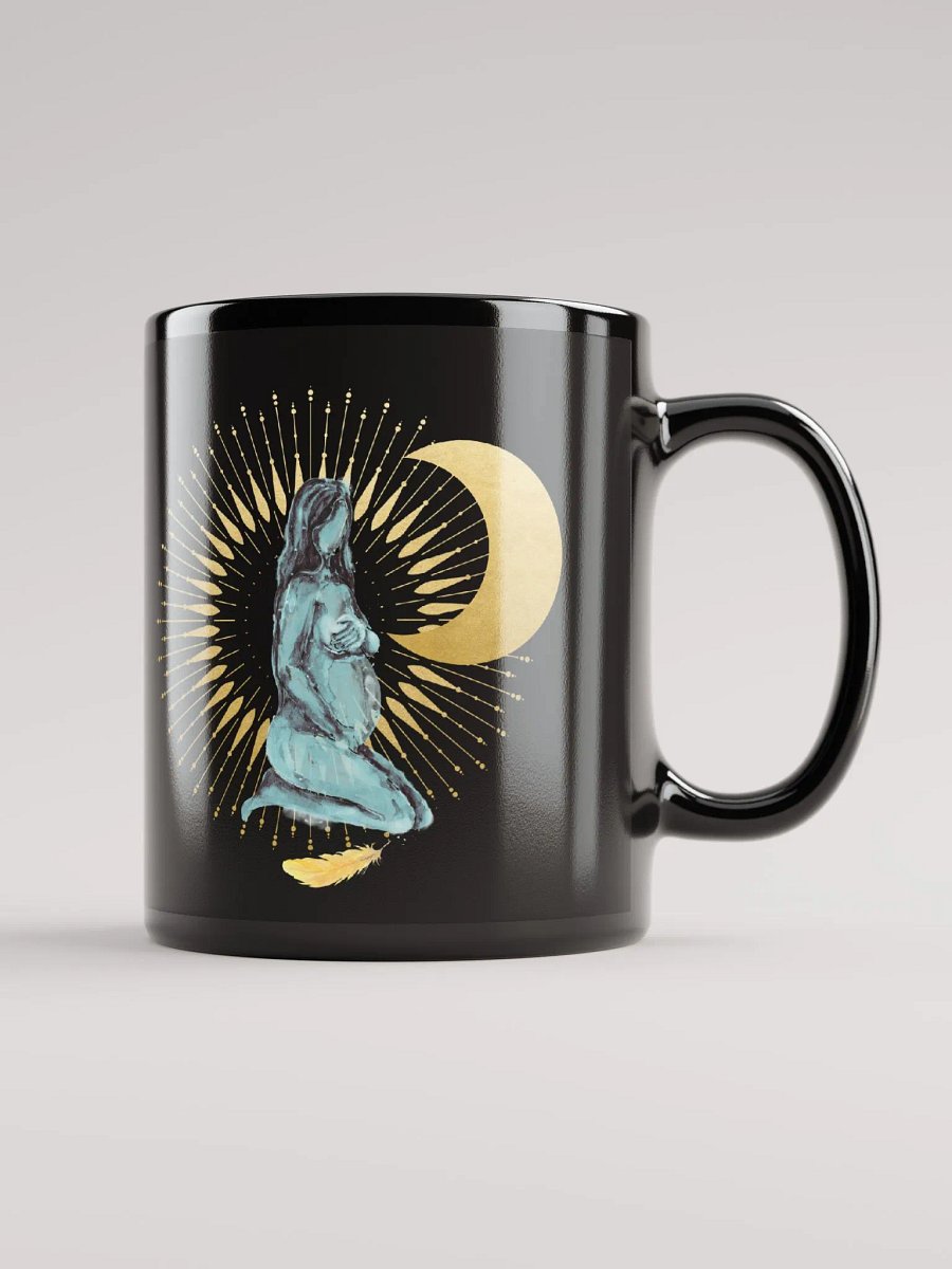 Goddess Golden Moon in Teal on Black product image (1)