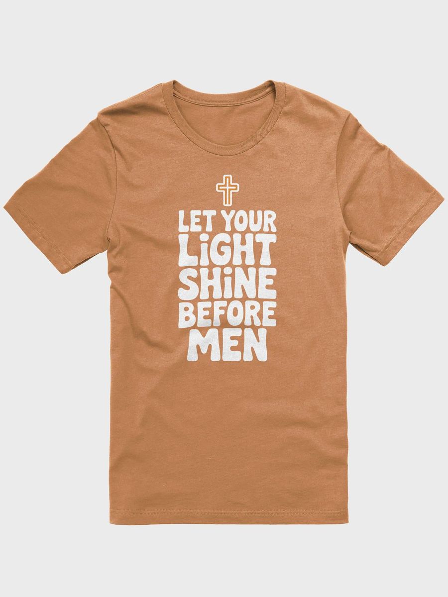 Let Your Light Shine – Matthew 5:16 Bible Verse Bella+Canvas Supersoft T-Shirt product image (2)