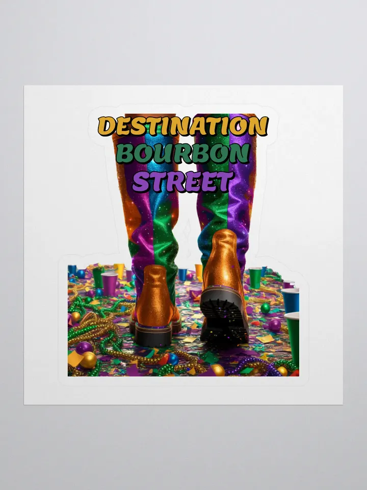 Destination Bourbon Street - Funny Mardi Gras Sticker product image (1)