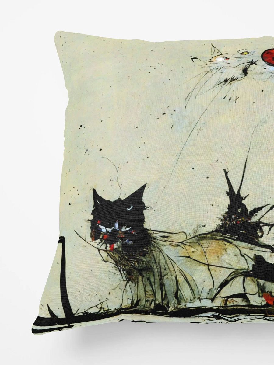 ABSTRACT INK CAT PILLOW product image (5)